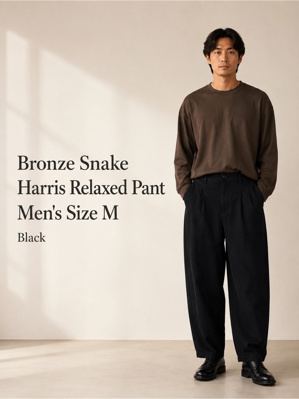 Bronze Snake Men’s Harris Relaxed Pant Black Size M